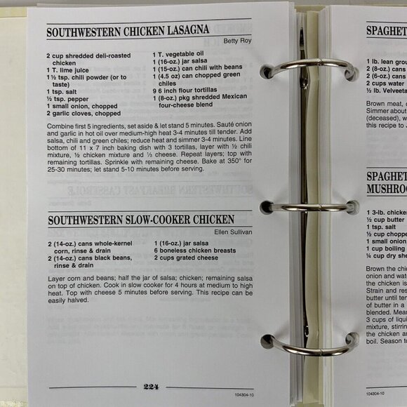 Denton Benefit League Cookbook Deliciously Denton 3 Ring Binder Recipes 2010 - Picture 13 of 15